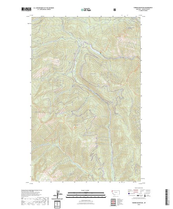 USGS Topographic Map – Turner Mountain