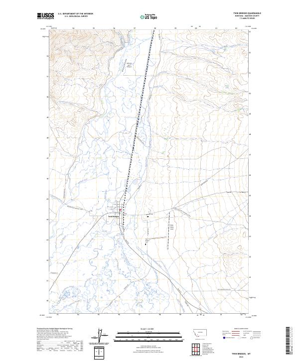 USGS Topographic Map – Twin Bridges