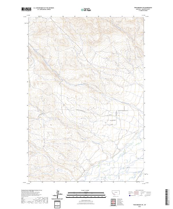 USGS Topographic Map – Twin Bridges SW