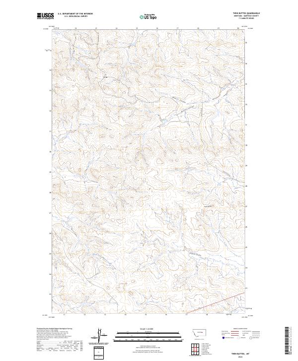 USGS Topographic Map – Twin Buttes