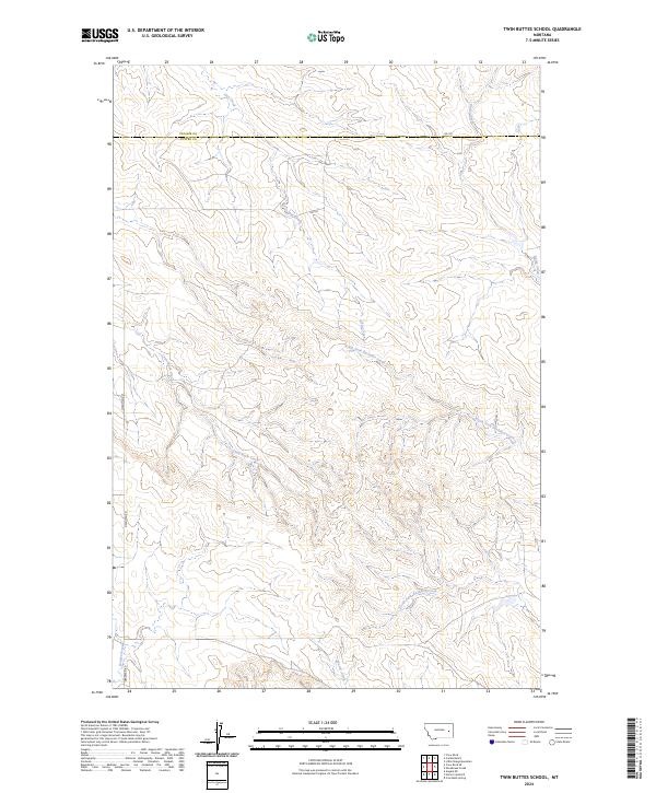 USGS Topographic Map – Twin Buttes School