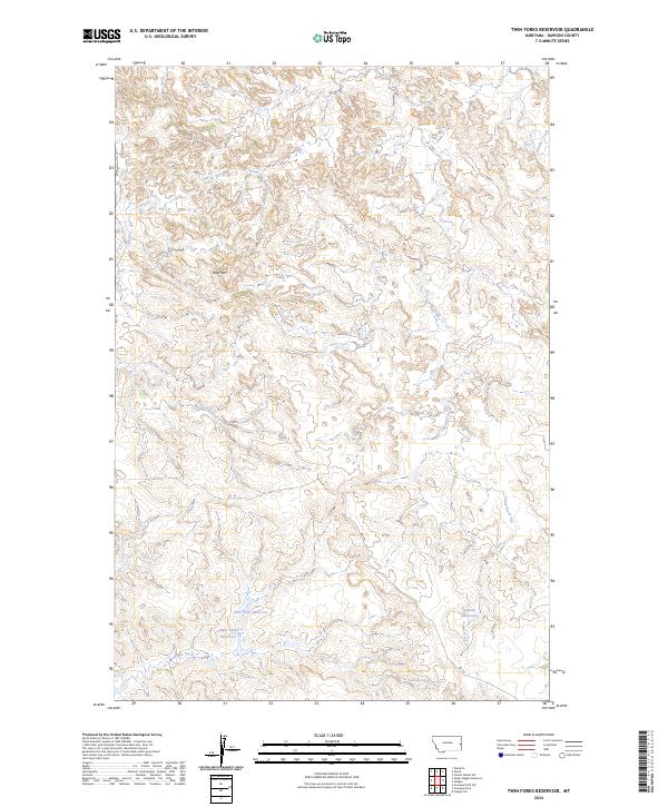 USGS Topographic Map – Twin Forks Reservoir