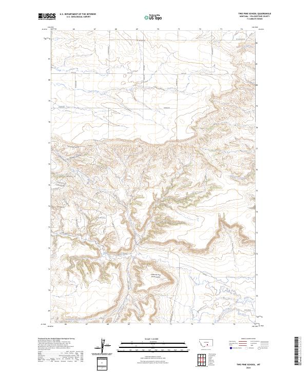 USGS Topographic Map – Two Pine School