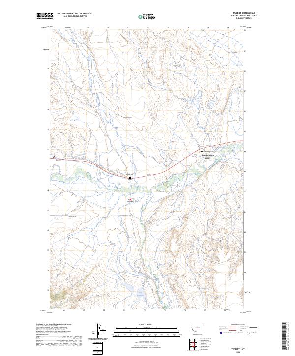 USGS Topographic Map – Twodot