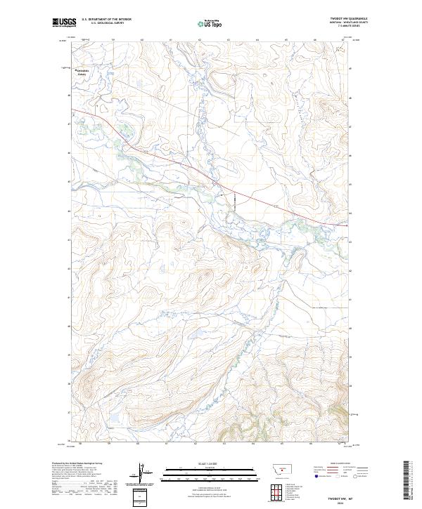 USGS Topographic Map – Twodot NW