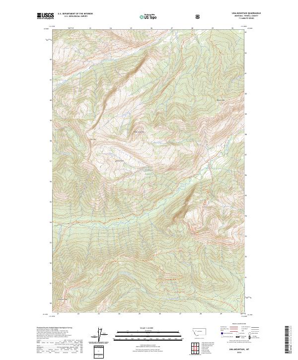 USGS Topographic Map – Una Mountain