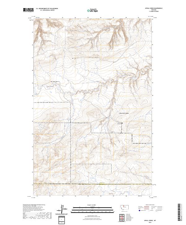 USGS Topographic Map – Uphill Creek