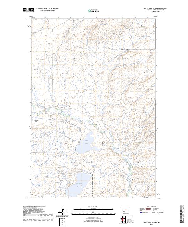 USGS Topographic Map – Upper Glaston Lake