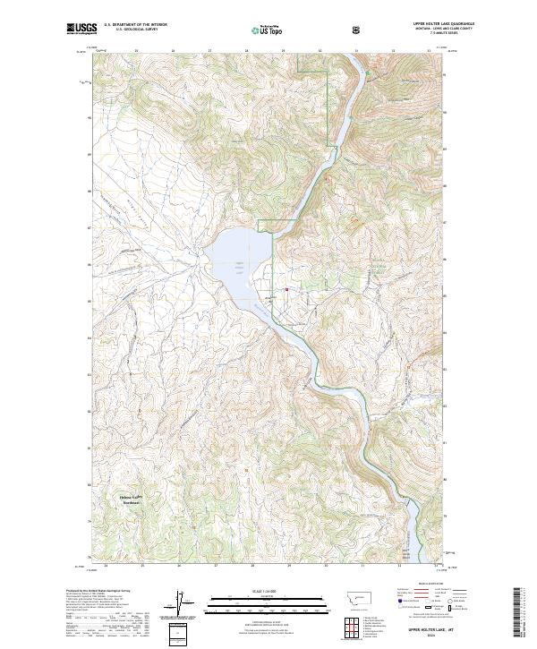 USGS Topographic Map – Upper Holter Lake