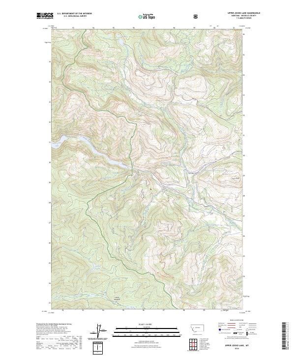 USGS Topographic Map – Upper Jocko Lake
