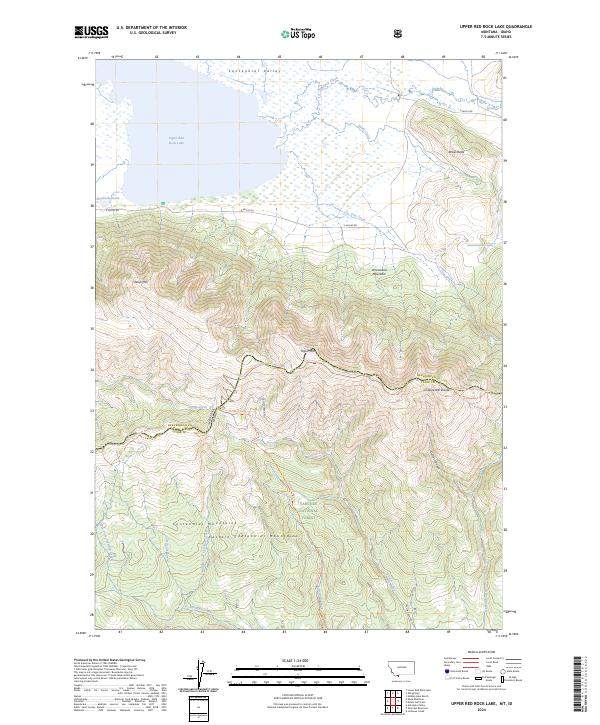 USGS Topographic Map – Upper Red Rock Lake