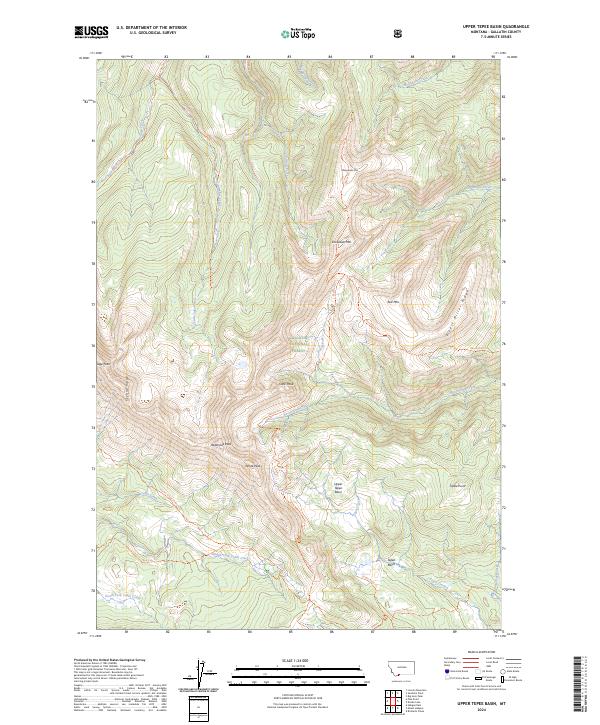 USGS Topographic Map – Upper Tepee Basin