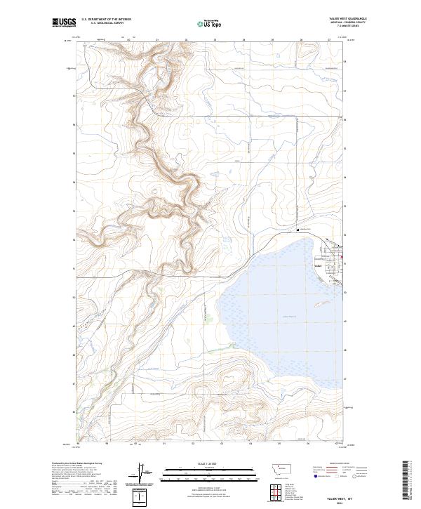 USGS Topographic Map – Valier West
