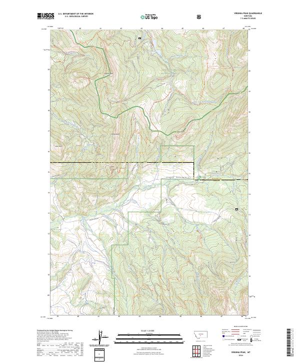 USGS Topographic Map – Virginia Peak