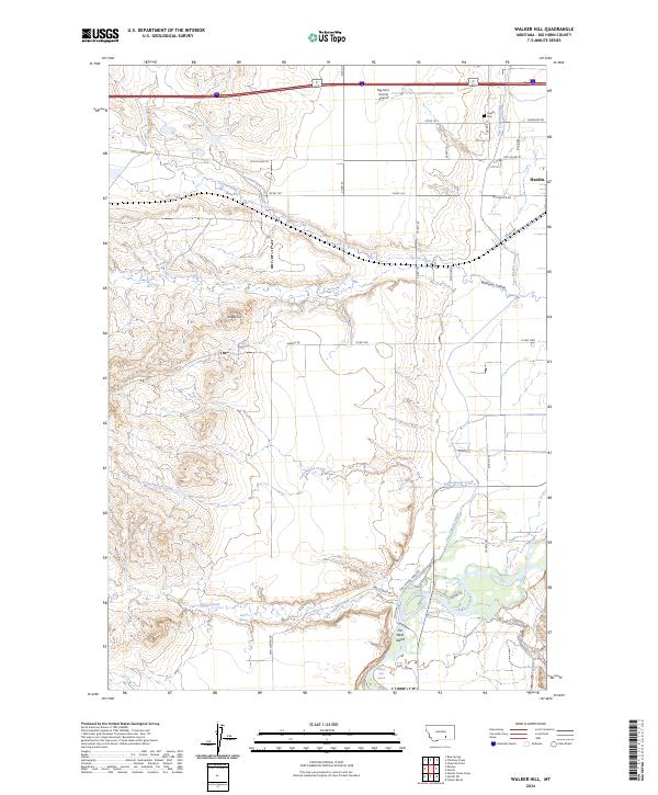 USGS Topographic Map – Walker Hill