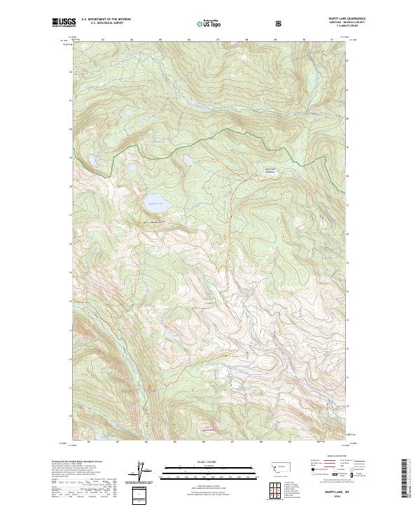 USGS Topographic Map – Wapiti Lake