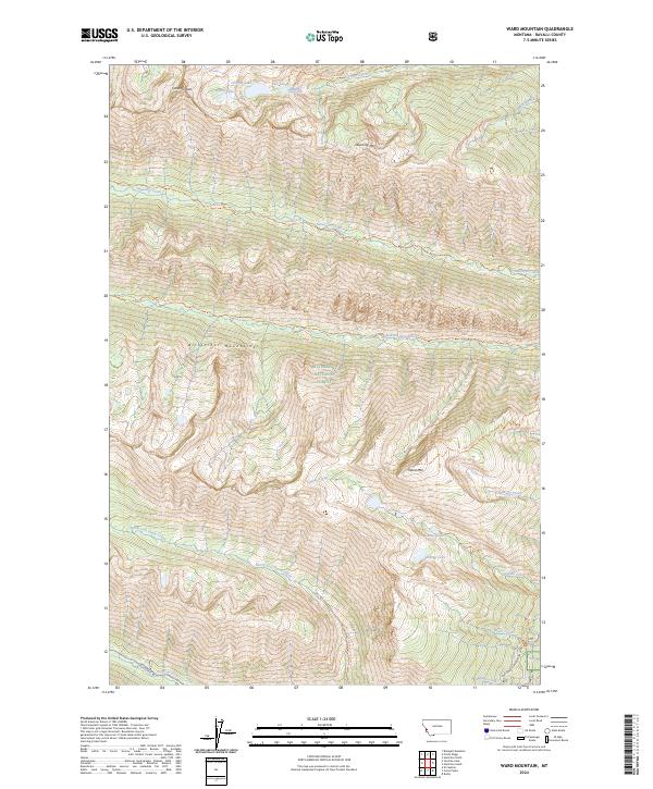 USGS Topographic Map – Ward Mountain