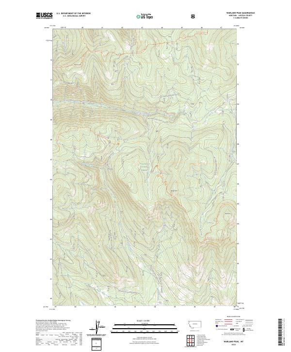 USGS Topographic Map – Warland Peak