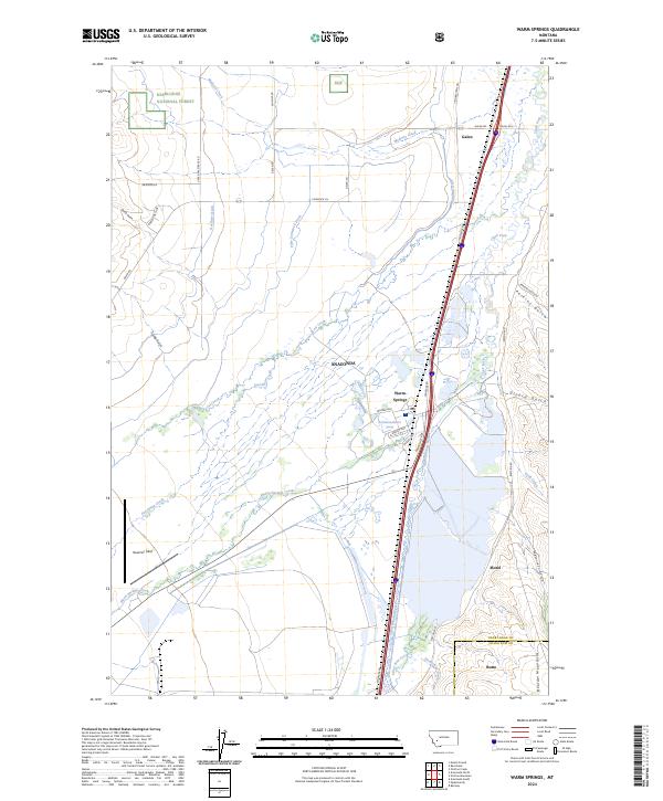 USGS Topographic Map – Warm Springs