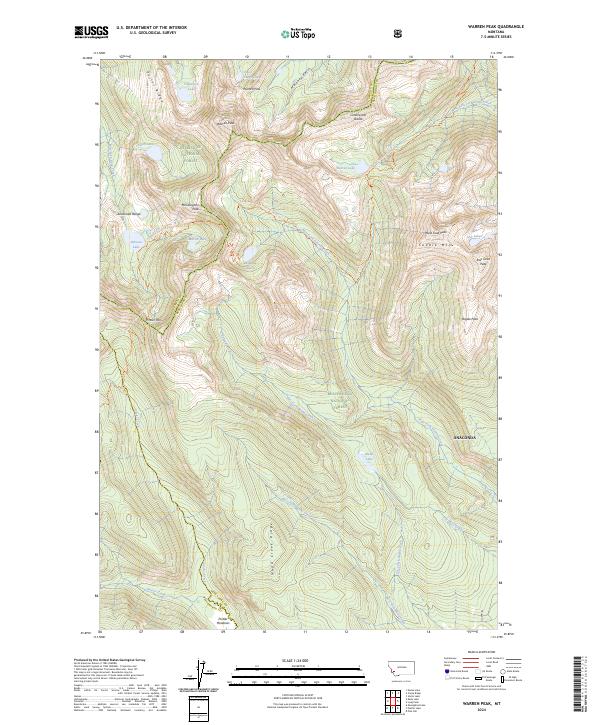 USGS Topographic Map – Warren Peak