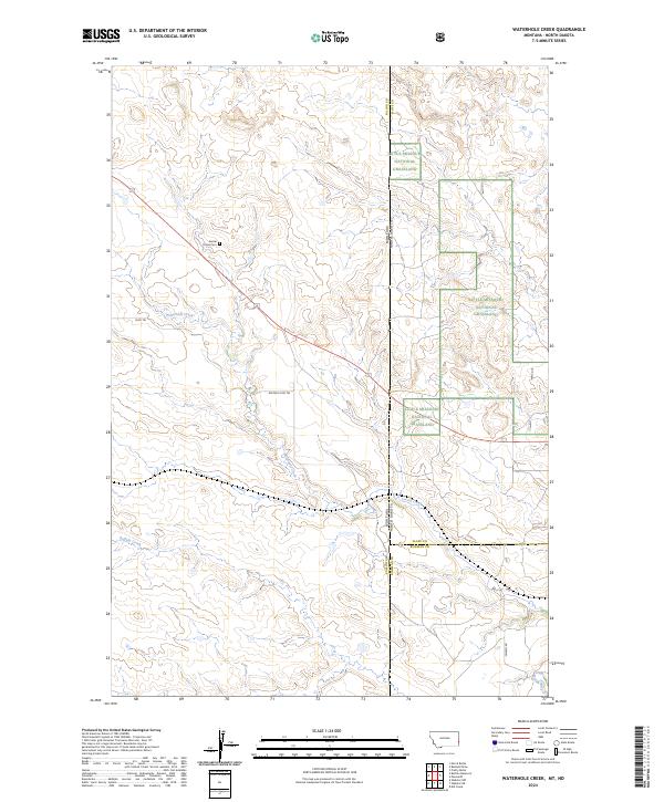 USGS Topographic Map – Waterhole Creek