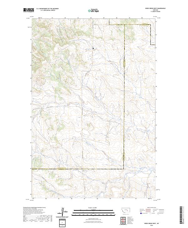 USGS Topographic Map – Weed Creek West