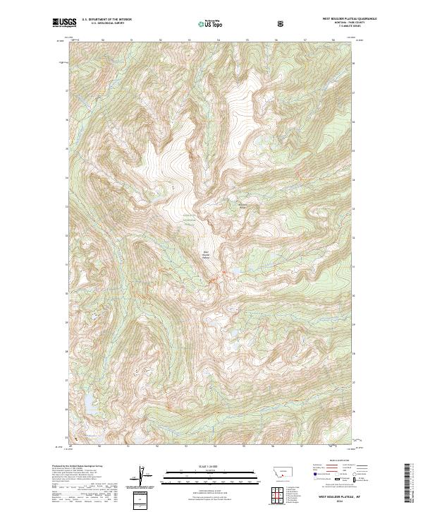 USGS Topographic Map – West Boulder Plateau