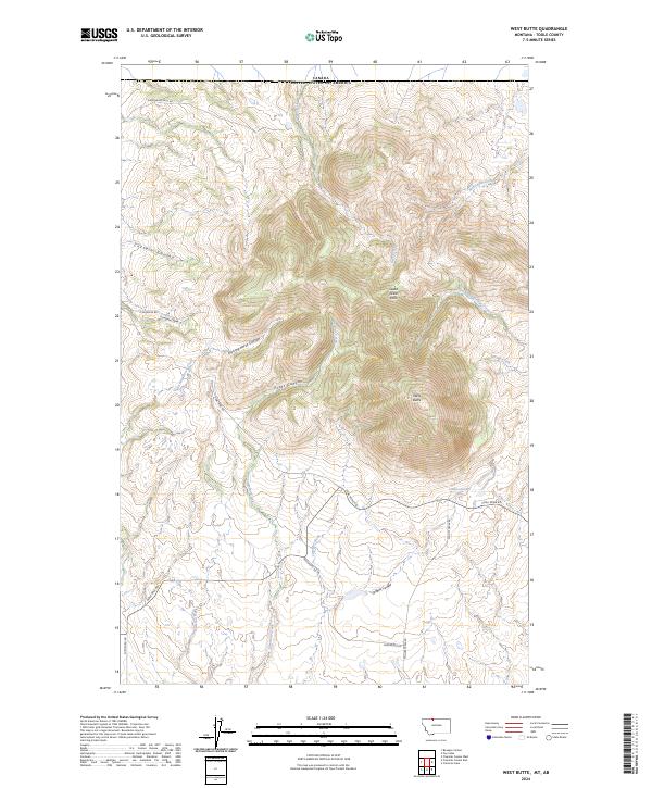 USGS Topographic Map – West Butte