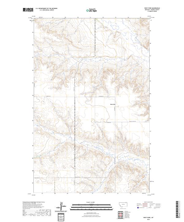 USGS Topographic Map – West Fork