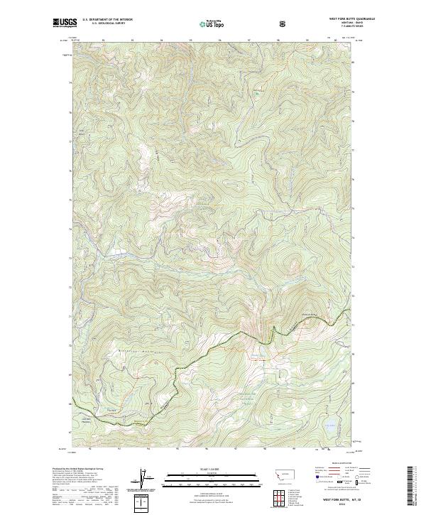 USGS Topographic Map – West Fork Butte
