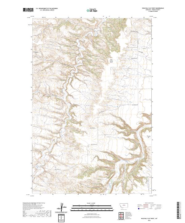 USGS Topographic Map – Wild Bill Flat West