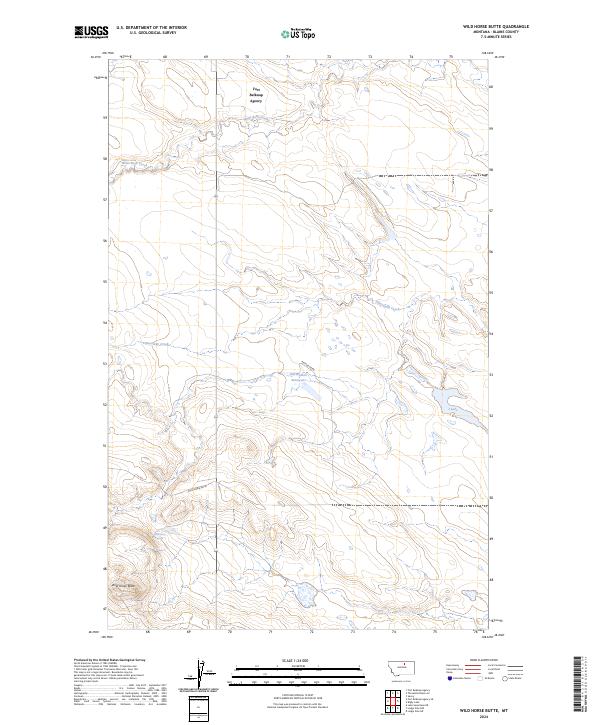 USGS Topographic Map – Wild Horse Butte