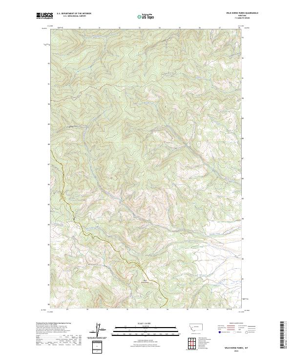 USGS Topographic Map – Wild Horse Parks