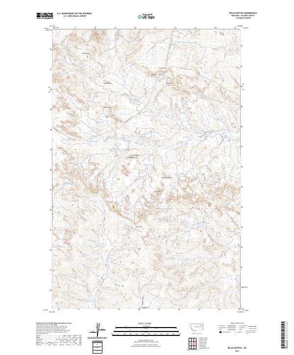 USGS Topographic Map – Willis Buttes