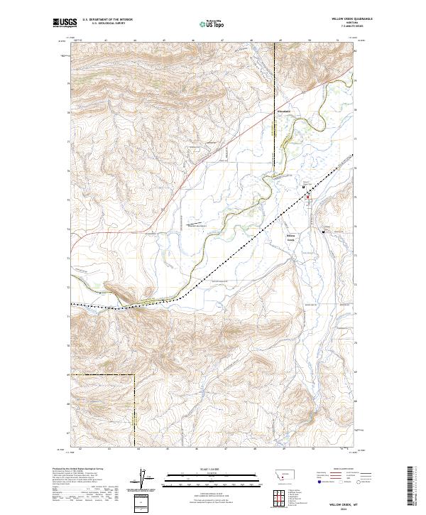 USGS Topographic Map – Willow Creek