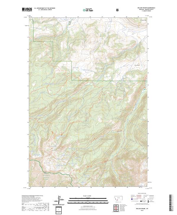 USGS Topographic Map – Willow Swamp