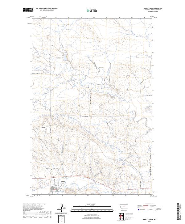 USGS Topographic Map – Winnett North