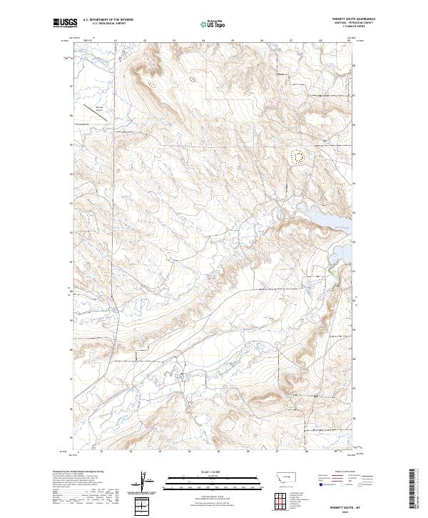 USGS Topographic Map – Winnett South