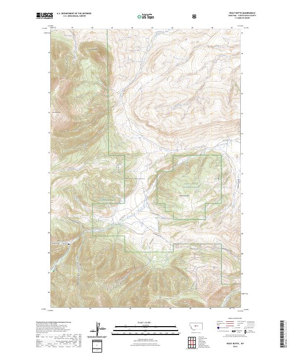 USGS Topographic Map – Wolf Butte