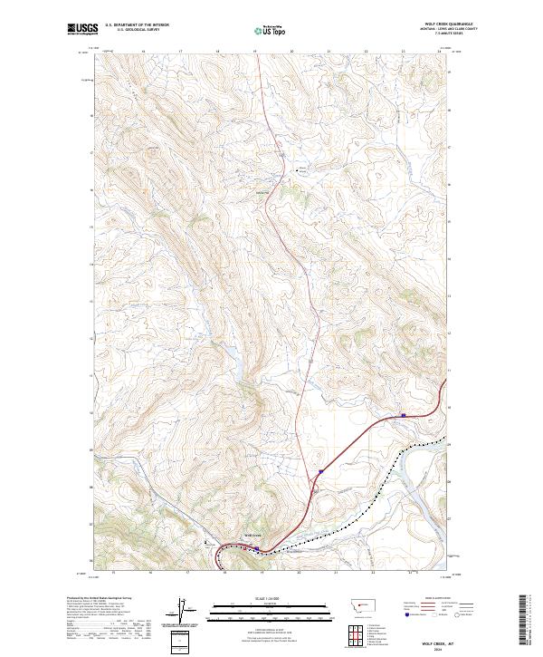 USGS Topographic Map – Wolf Creek