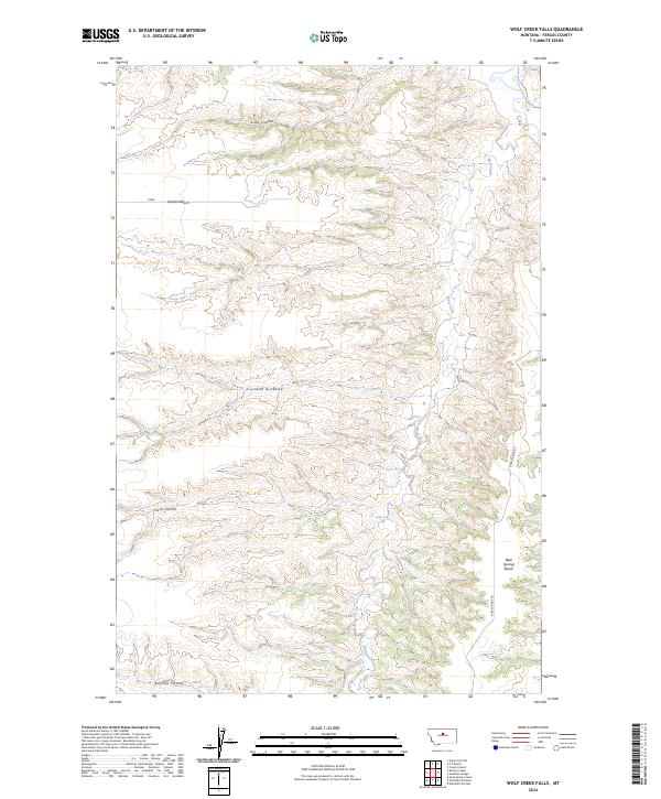 USGS Topographic Map – Wolf Creek Falls