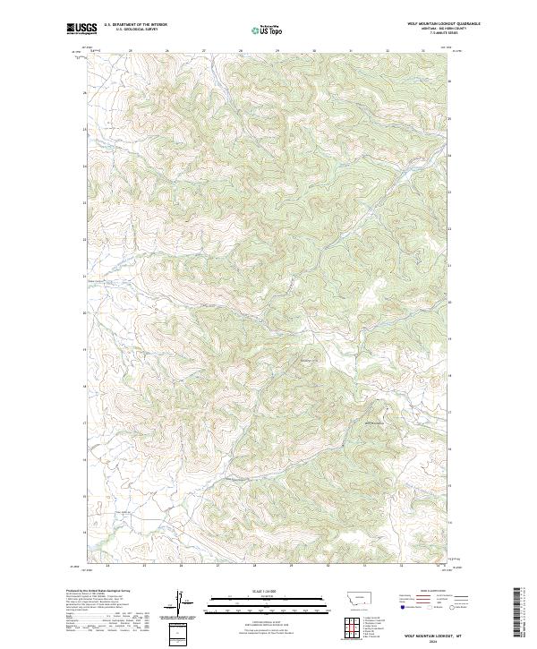 USGS Topographic Map – Wolf Mountain Lookout