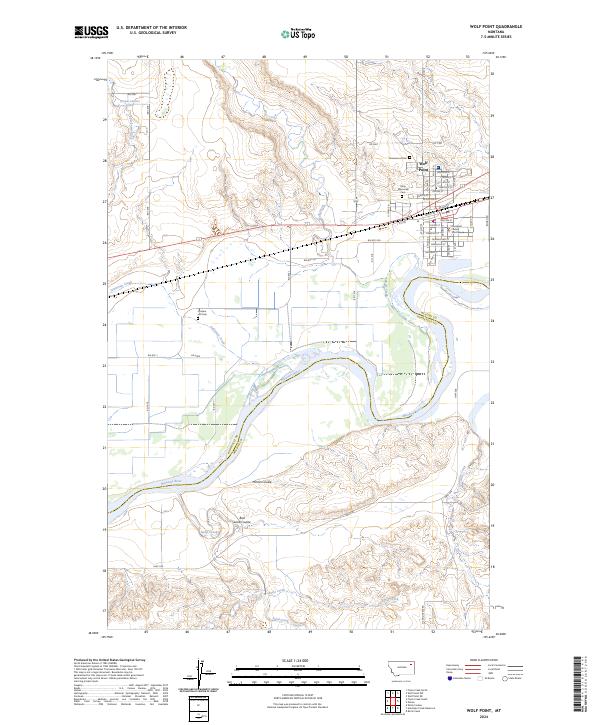 USGS Topographic Map – Wolf Point
