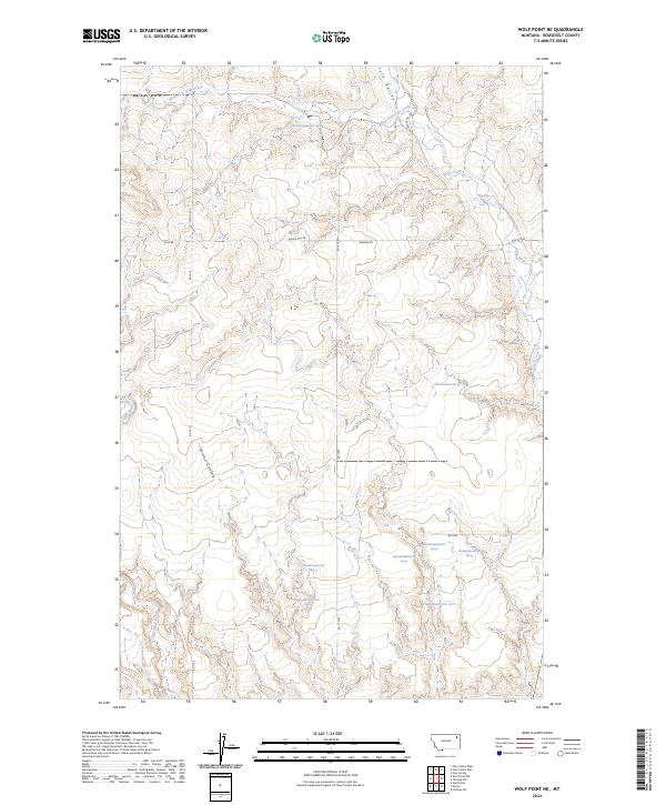 USGS Topographic Map – Wolf Point NE