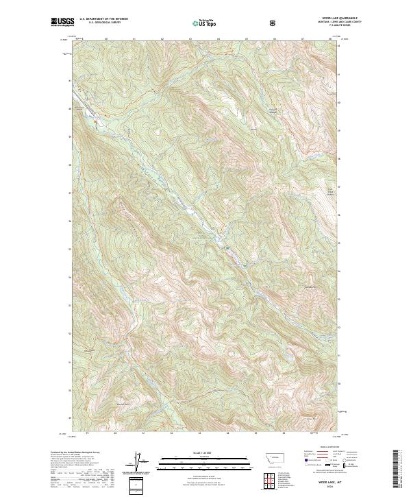 USGS Topographic Map – Wood Lake