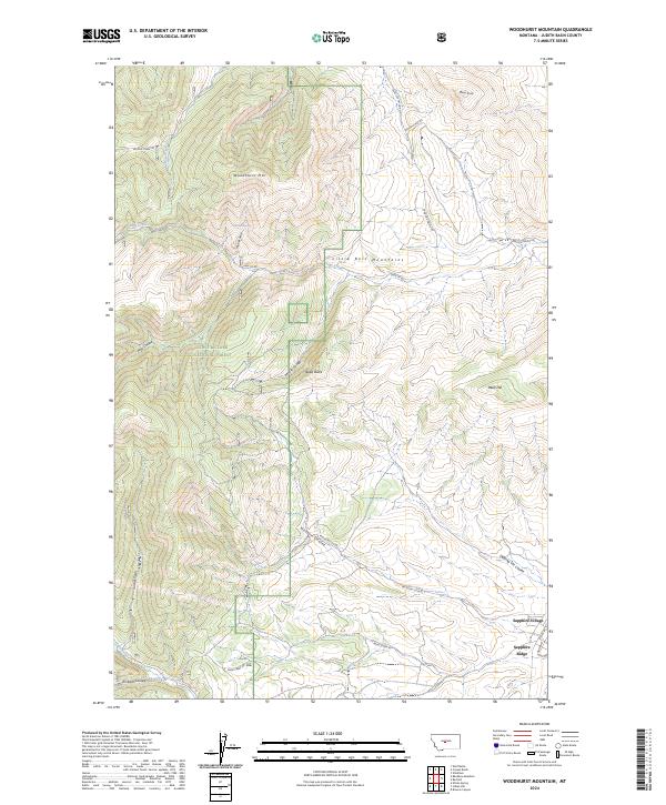 USGS Topographic Map – Woodhurst Mountain