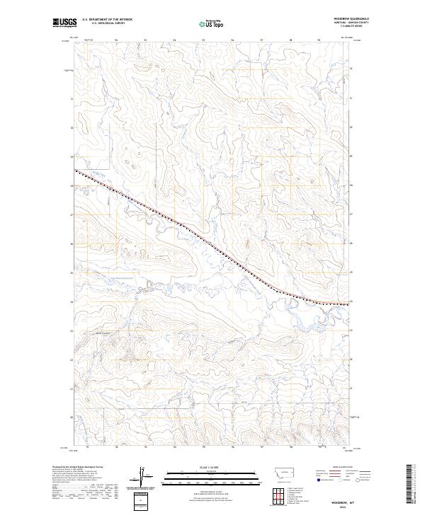 USGS Topographic Map – Woodrow