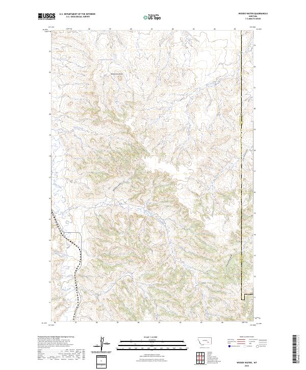 USGS Topographic Map – Woods Water