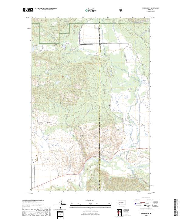 USGS Topographic Map – Woodworth