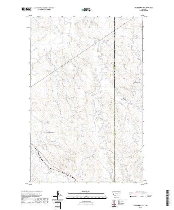 USGS Topographic Map – Woodworth Hill